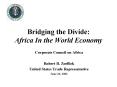 Bridging the Divide: Africa In the World Economy PowerPoint PPT Presentation