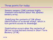 Three points for today