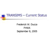 TRANSIMS Current Status