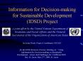 Information for Decision-making for Sustainable Development (IDSD) Project PowerPoint PPT Presentation