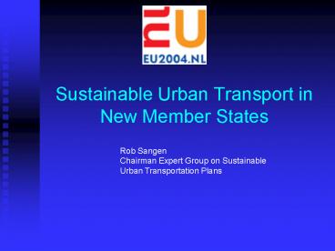 Sustainable Urban Transport in New Member States