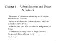 Chapter 11 - Urban Systems and Urban Structures PowerPoint PPT Presentation