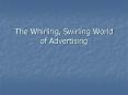 The Whirling, Swirling World of Advertising PowerPoint PPT Presentation