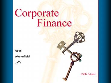 Chapter 1: Introduction to Corporate Finance