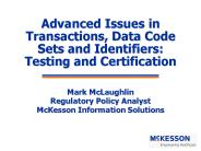 Advanced Issues in Transactions, Data Code Sets and Identifiers: Testing and Certification
