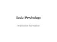Social Psychology PowerPoint PPT Presentation