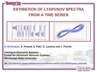 ESTIMATION OF LYAPUNOV SPECTRA FROM A TIME SERIES