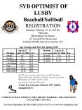 SYB OPTIMIST OF LUSBY BaseballSoftball REGISTRATION Saturday, February 12, 19, and 26th 9am1pm Solom PowerPoint PPT Presentation