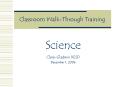 Classroom WalkThrough Training PowerPoint PPT Presentation