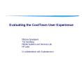 Evaluating the CoolTown User Experience PowerPoint PPT Presentation