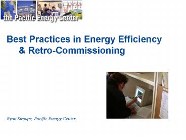 Best Practices in Energy Efficiency