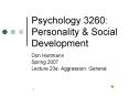 Psychology 3260: Personality PowerPoint PPT Presentation