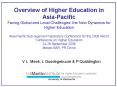 Overview of Higher Education in Asia-Pacific Facing Global and Local Challenges: the New Dynamics for Higher Education Asia-Pacific Sub-regional Preparatory Conference for the 2009 World Conference on Higher Education 24-26 September 2008 Macao SAR, PR PowerPoint PPT Presentation