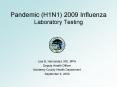Pandemic H1N1 2009 Influenza Laboratory Testing PowerPoint PPT Presentation