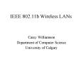 IEEE 802.11b Wireless LANs PowerPoint PPT Presentation