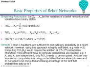 Basic Properties of Belief Networks