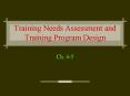 Training Needs Assessment and Training Program Design PowerPoint PPT Presentation