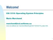 CSI 3310: Operating System Principles