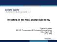 Investing in the New Energy Economy PowerPoint PPT Presentation