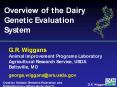 Overview of the Dairy Genetic Evaluation System PowerPoint PPT Presentation