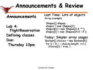 Announcements