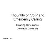 Thoughts on VoIP and Emergency Calling