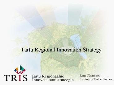 Tartu Regional Innovation Strategy