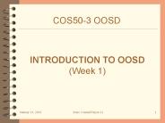 Object Oriented System Design