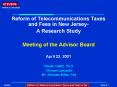 Reform of Telecommunications Taxes and Fees in New Jersey PowerPoint PPT Presentation