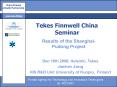 Tekes Finnwell China Seminar PowerPoint PPT Presentation