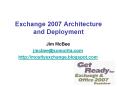 Exchange 2007 Architecture and Deployment PowerPoint PPT Presentation