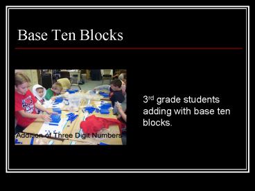 Base Ten Blocks presentation | free to view
