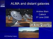 ALMA and distant galaxies