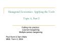 Managerial Economics: Applying the Tools Topic 4, Part 2 PowerPoint PPT Presentation