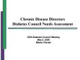 Chronic Disease Directors Diabetes Council Needs Assessment PowerPoint PPT Presentation