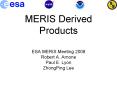 MERIS Derived Products PowerPoint PPT Presentation