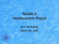 NASBLA Headquarters Report PowerPoint PPT Presentation
