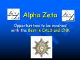 Alpha Zeta PowerPoint PPT Presentation