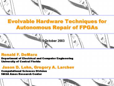 Evolvable Hardware Techniques for Autonomous Repair of FPGAs