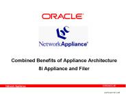 Combined Benefits of Appliance Architecture