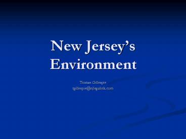 New Jerseys Environment