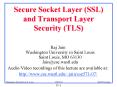 Secure Socket Layer SSL and Transport Layer Security TLS PowerPoint PPT Presentation