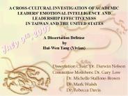 Dissertation Chair: Dr' Darwin Nelson