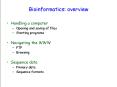 Bioinformatics: overview PowerPoint PPT Presentation