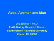 Apes, Apeman and Man