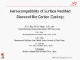 Hemocompatibility of Surface Modified Diamond-like Carbon Coatings PowerPoint PPT Presentation