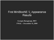 First MiniBooNE ?e Appearance Results
