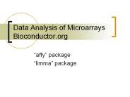 Data Analysis of Microarrays Bioconductor.org