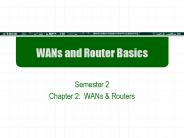 WANs and Router Basics