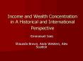 Income and Wealth Concentration in A Historical and International Perspective PowerPoint PPT Presentation
